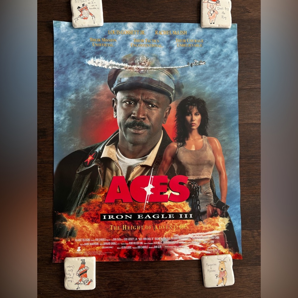 IRON EAGLE III ACES 3 Original Theatrical Poster 28”x22” Rare Size Alliance Film